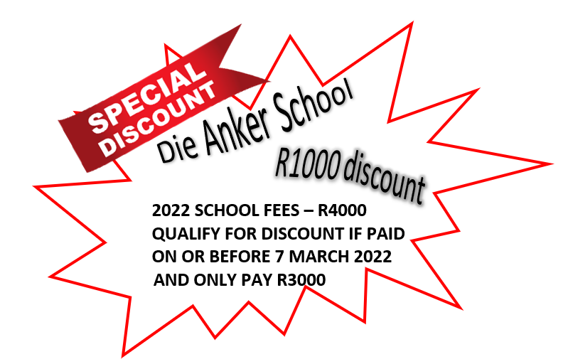 School fees 2022 Die Anker Skool